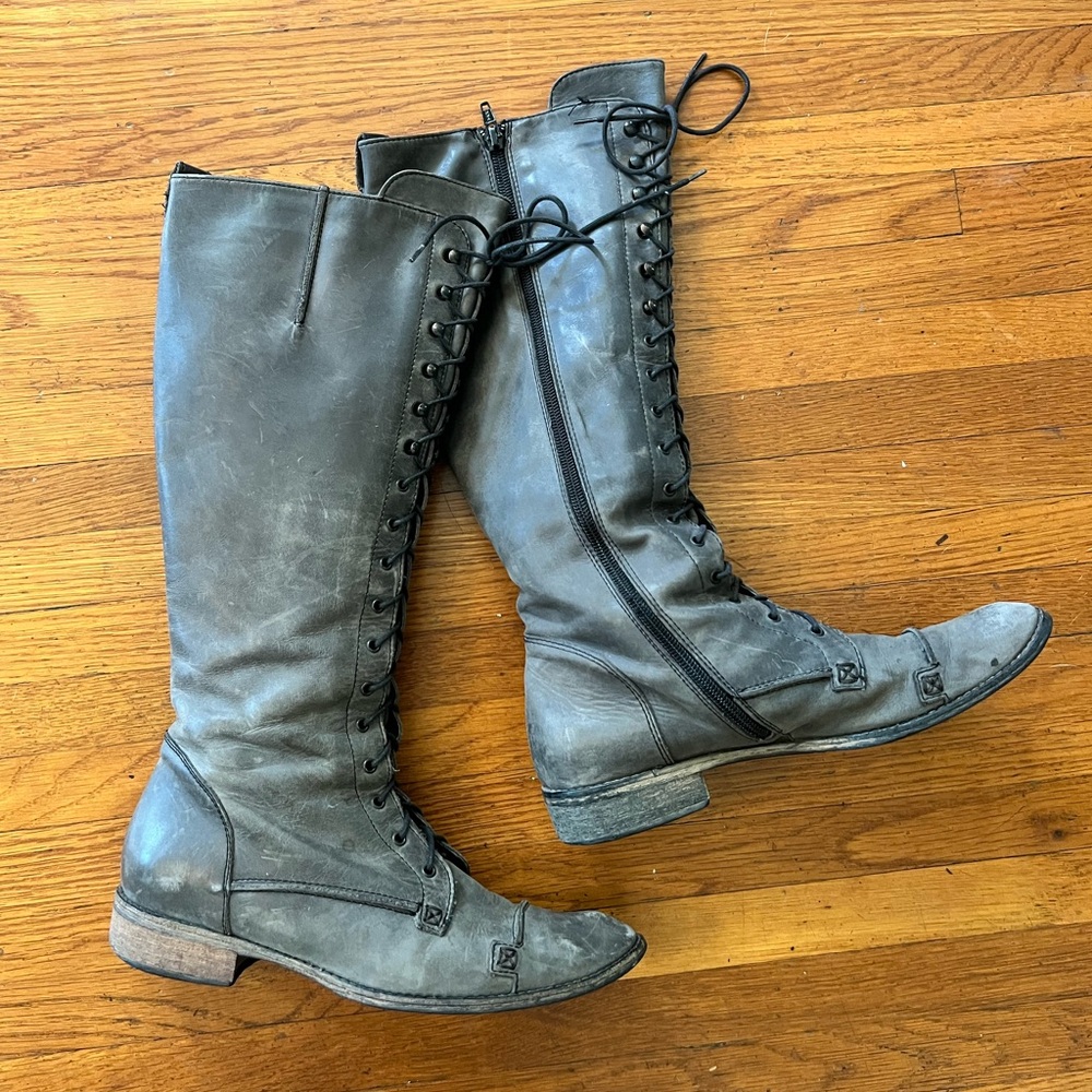 Charles David Regiment Knee-High Leather Boots